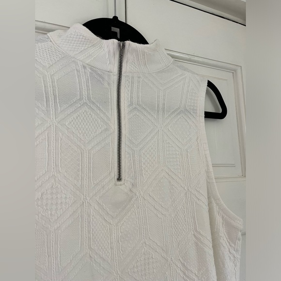 Anthropologie x Postmark White Mock Neck Textured Tank size Large women’s - Picture 5 of 10